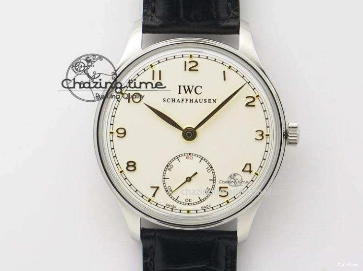 MIROTIME 0308 Portuguese Chrono SS ZF 1:1 Best Edition Gray Dial SS On Black Leather Strap A ZipUp 7215